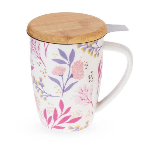 Bailey Botanical Bliss Ceramic Tea Mug & Infuser