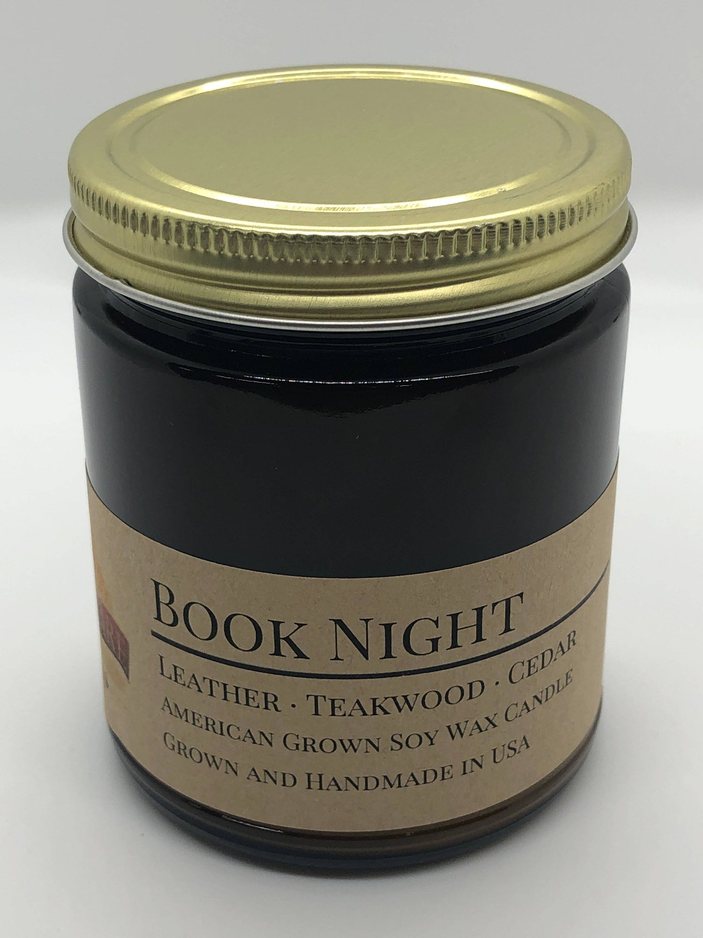 Book Night Soy Candle | Amber Apothecary Jar