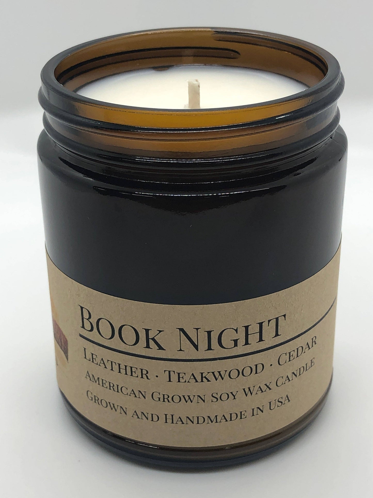 Book Night Soy Candle | Amber Apothecary Jar