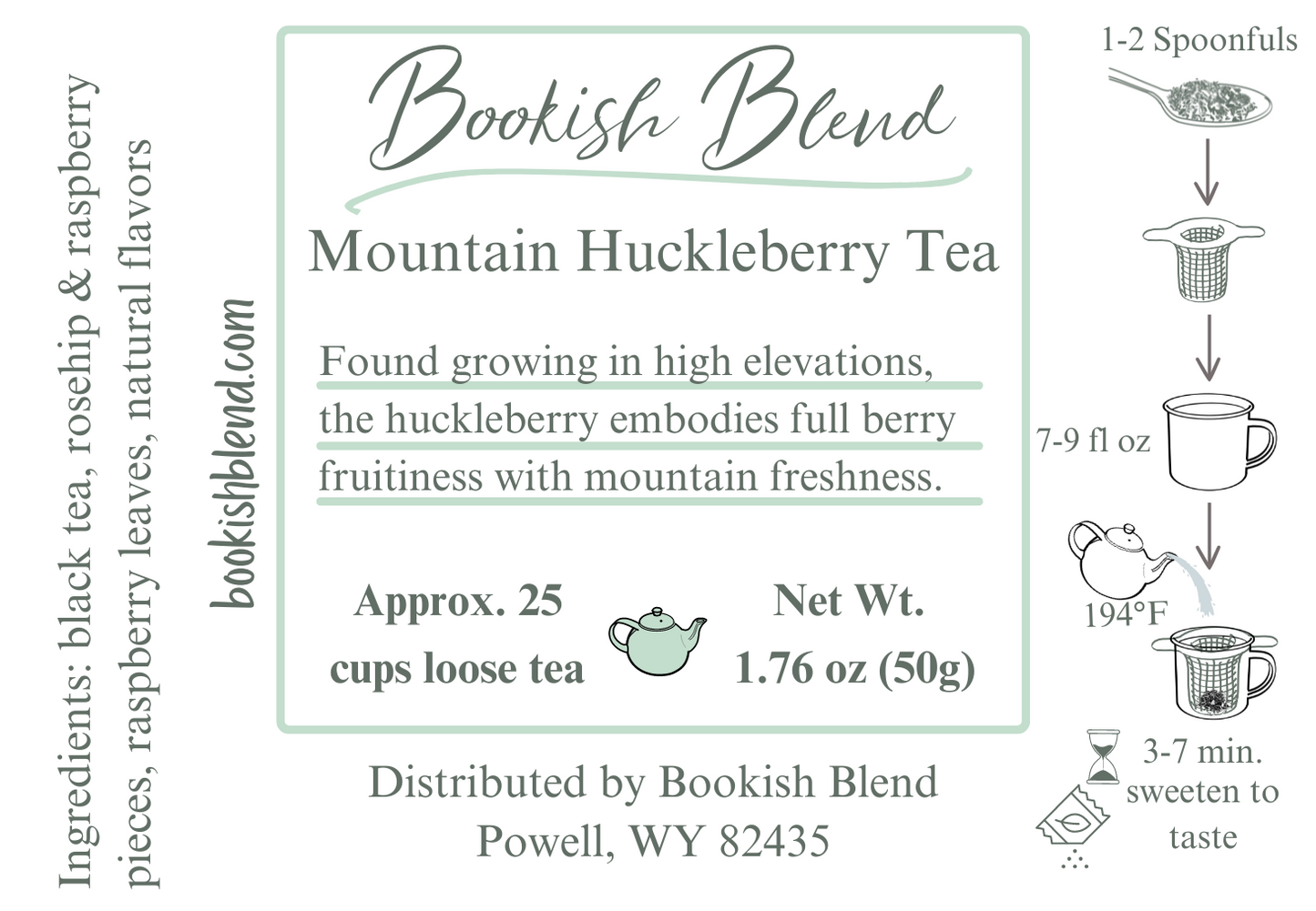 Huckleberry Tea Tin Loose 50g (3 Colors)