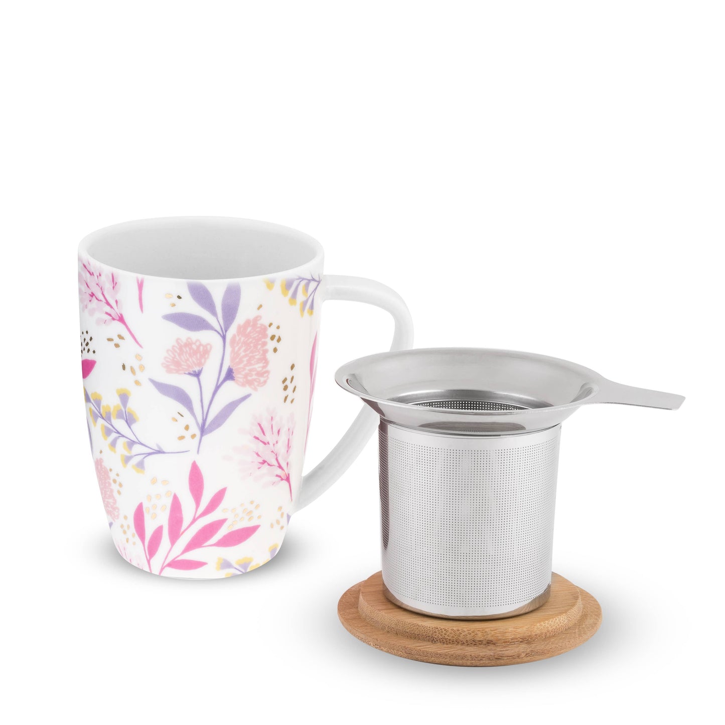 Bailey Botanical Bliss Ceramic Tea Mug & Infuser